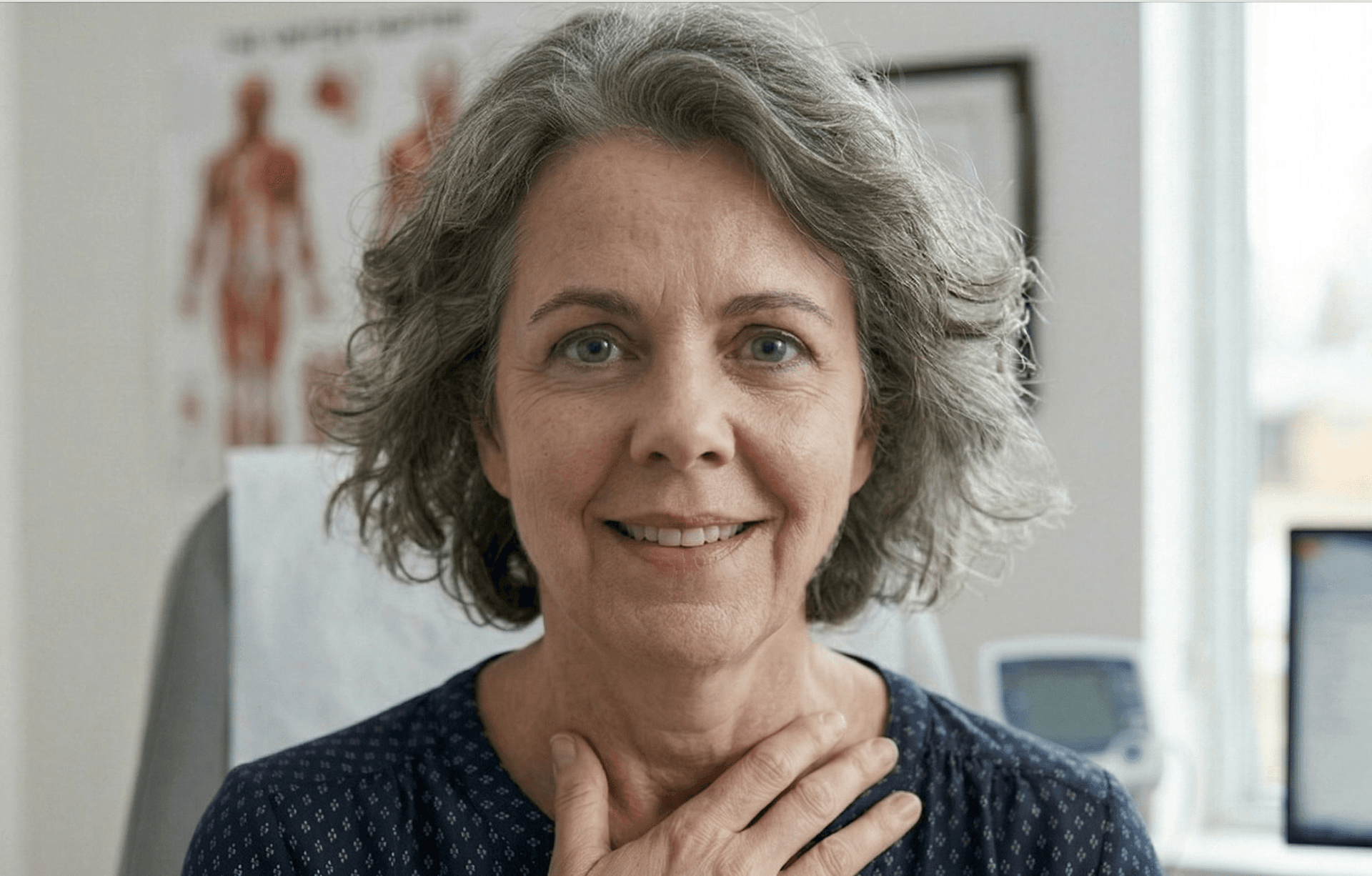 Patient feeling relieved during a medical visit