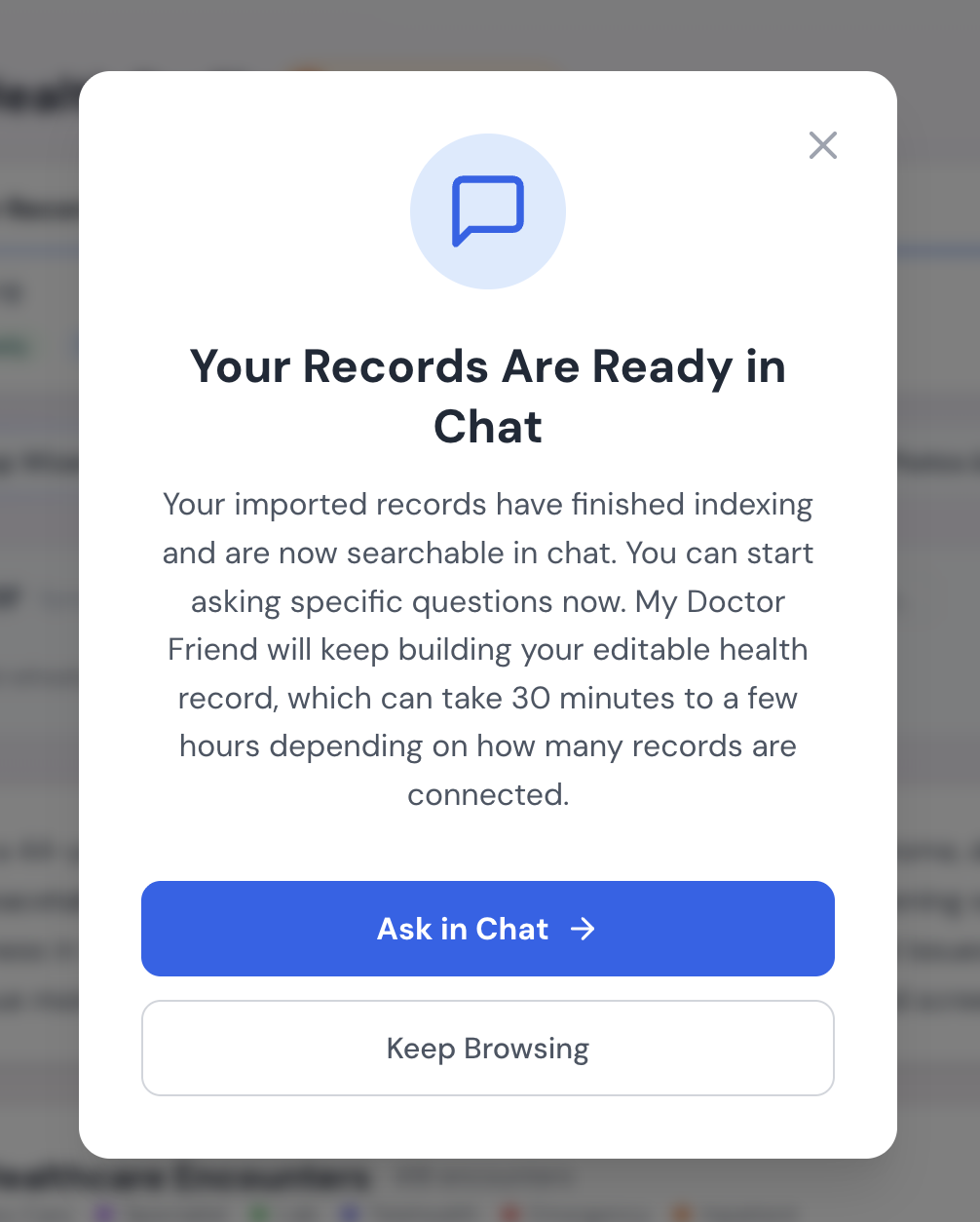 Chat Back Records Connecting Your Health Records to My Doctor Friend | My Doctor Friend
